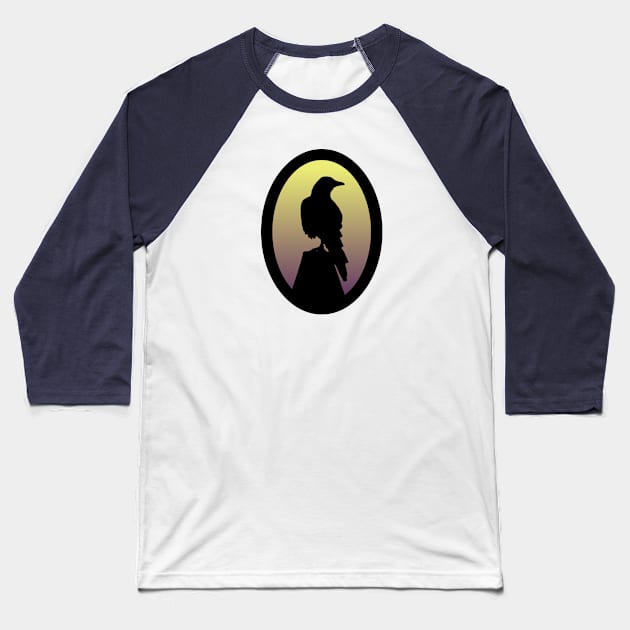 Messenger Crow Baseball T-Shirt by Janremi